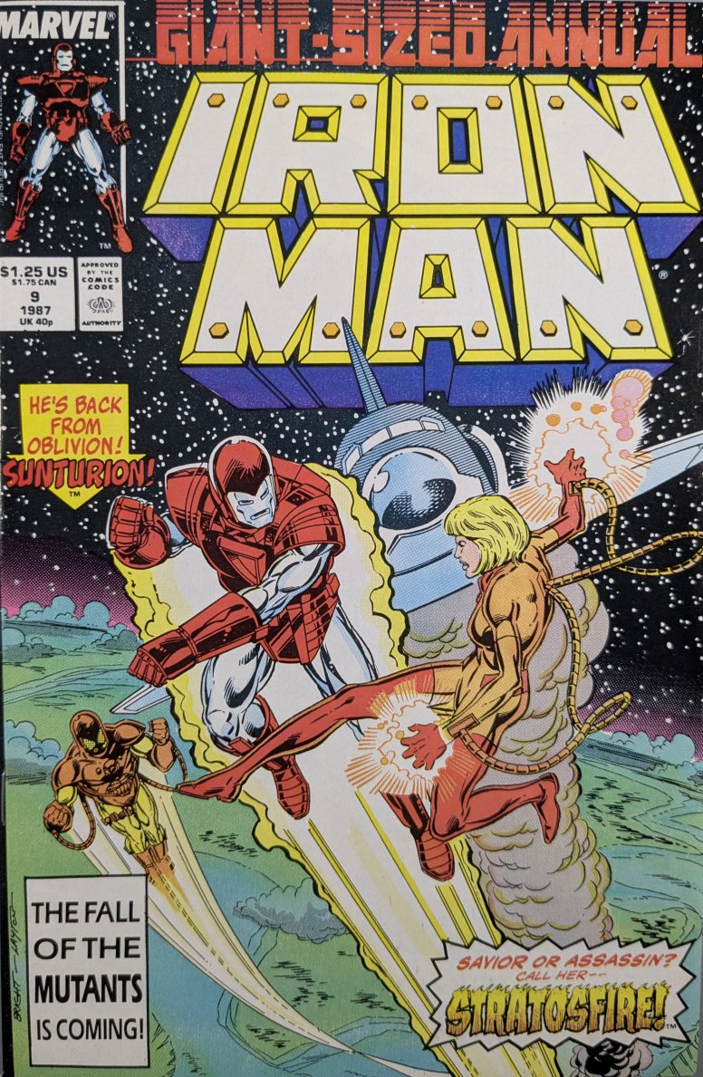 Iron Man Annual #9 Comic Book Cover Art by Mark Bright