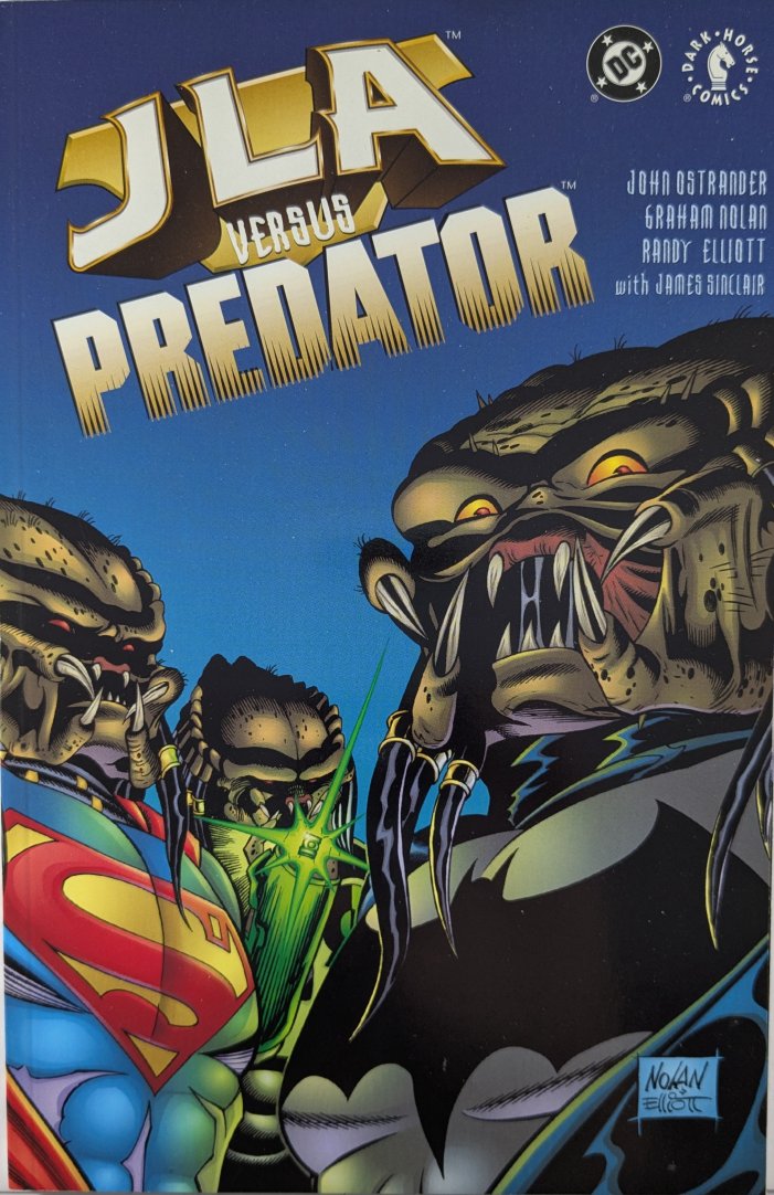 JLA Vs. Predator #1 Comic Book Cover Art by Graham Nolan