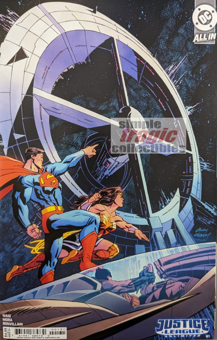 Justice League Unlimited #1 Variant Comic Book Cover Art by Andy Kubert