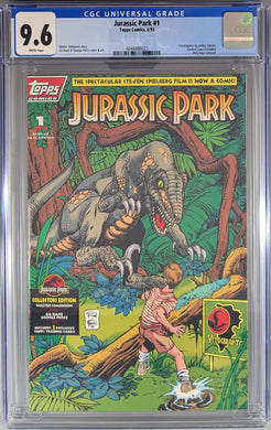 Jurassic Park (1993) #1 (of 4) CGC 9.6 Comic Book Cover Art by Gil Kane & George Perez