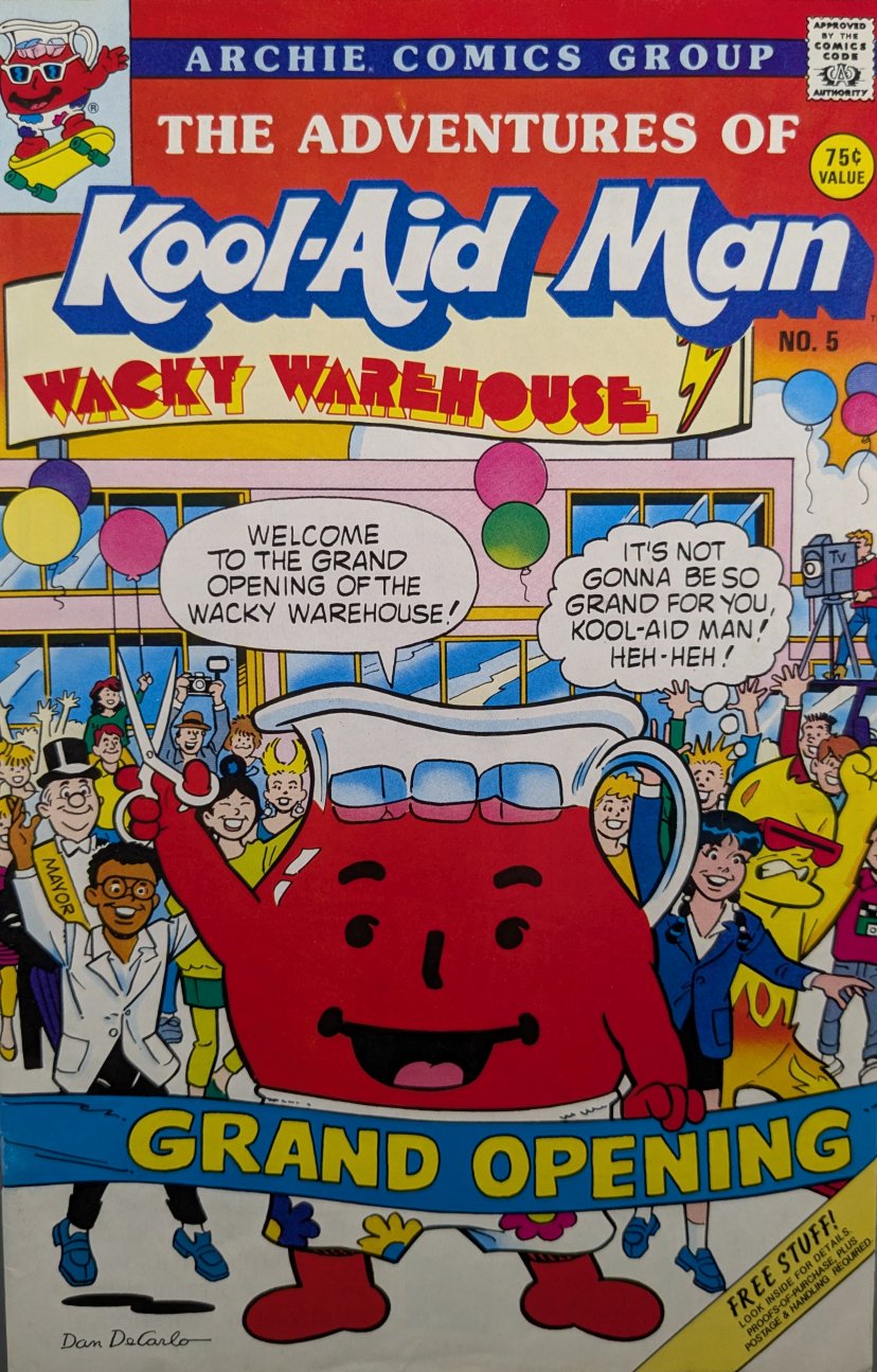 The Adventures Of Kool-Aid Man #5 Comic Book Cover Art by Dan DeCarlo