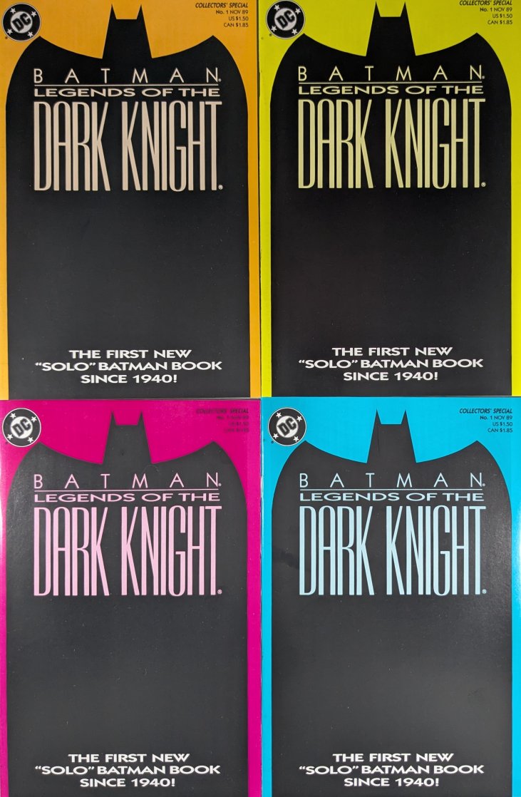 Batman: Legends of the Dark Knight #1 Comic Book Cover Art Set Of Four