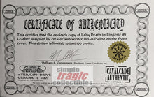 Load image into Gallery viewer, Lady Death In Lingerie (1995) #1 (Leather Edition) SIGNED w COA
