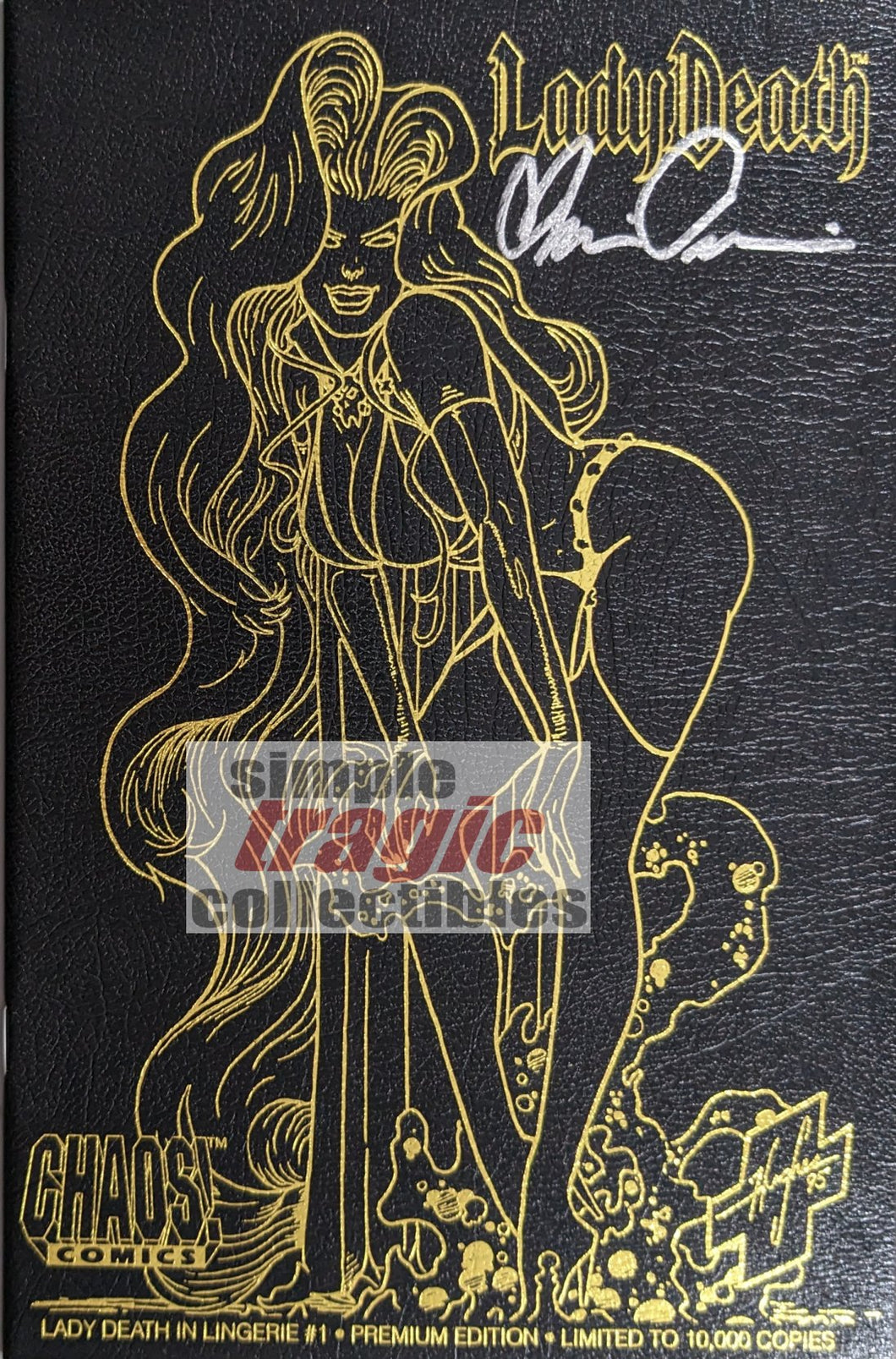 Lady Death In Lingerie #1 Leather Variant Comic Book Cover Art by Steven Hughes