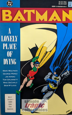 Batman: A Lonely Place Of Dying Trade Paperback Cover Art by George Perez