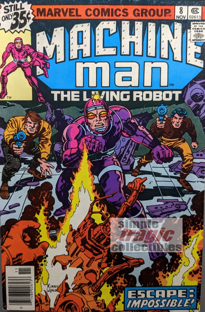 Machine Man #8 Comic Book Cover Art by Jack Kirby