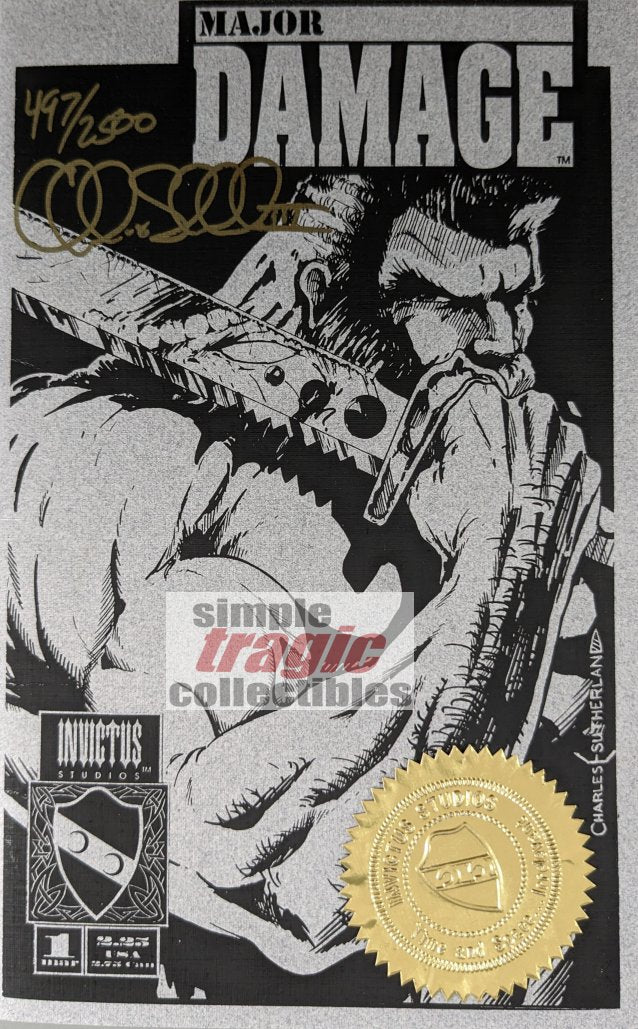 Major Damage Ashcan #1 Comic Book Cover Art by C.E. Sutherland III