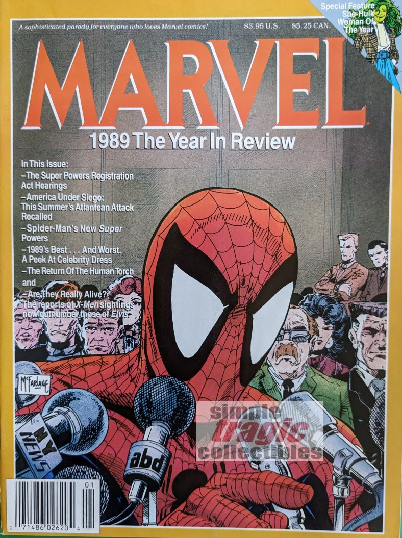 Marvel 1989: The Year In Review Magazine Cover Art by Todd McFarlane