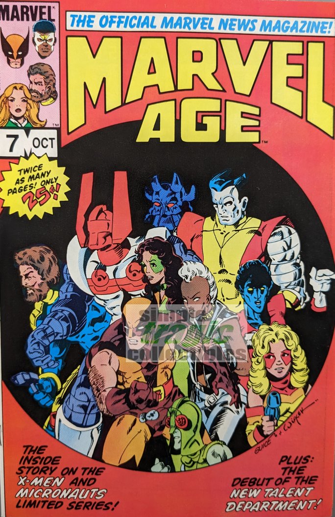 Marvel Age #7 Comic Book Cover Art