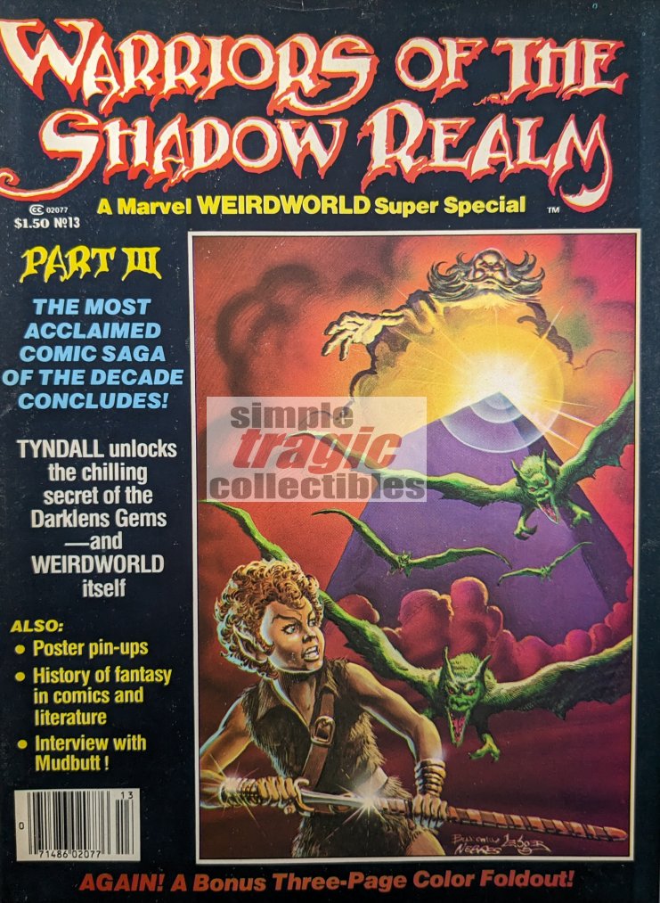 Marvel Super Special #13 - Weirdworld Magazine Cover Art by John Buscema