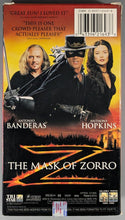 Load image into Gallery viewer, The Mask Of Zorro (1998) - VHS Cassette Back Cover Art

