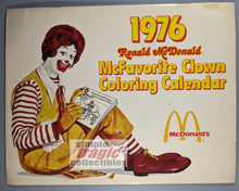 Load image into Gallery viewer, 1976 McDonald's Coloring Calendar Cover Art
