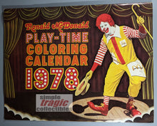 Load image into Gallery viewer, 1978 McDonald's Calendar Cover Art
