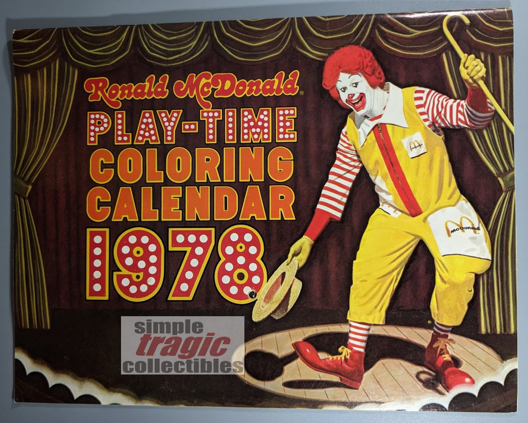 McDonald's 1978 Coloring Calendar – Simple Tragic Collectibles