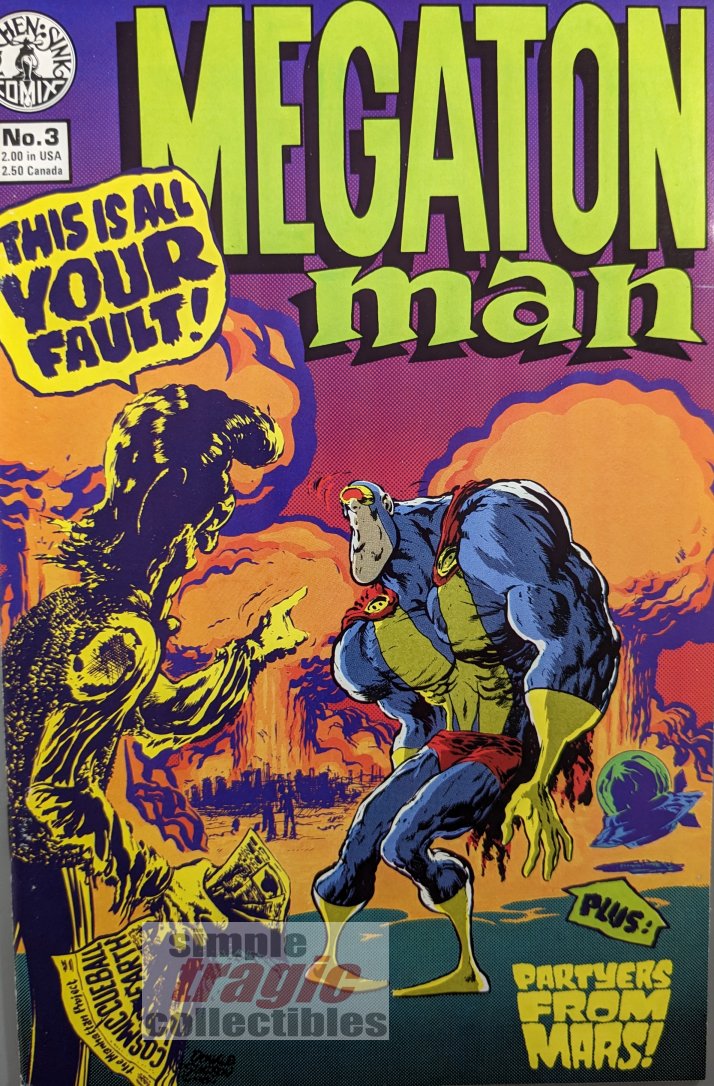 Megaton Man #3 Comic Book Cover Art