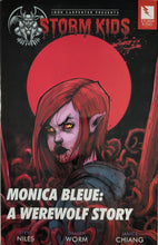 Load image into Gallery viewer, John Carpenter Presents Storm Kids: Monica Bleue - A Werewolf Story (2020) TPB Cover Art by Damien Worm
