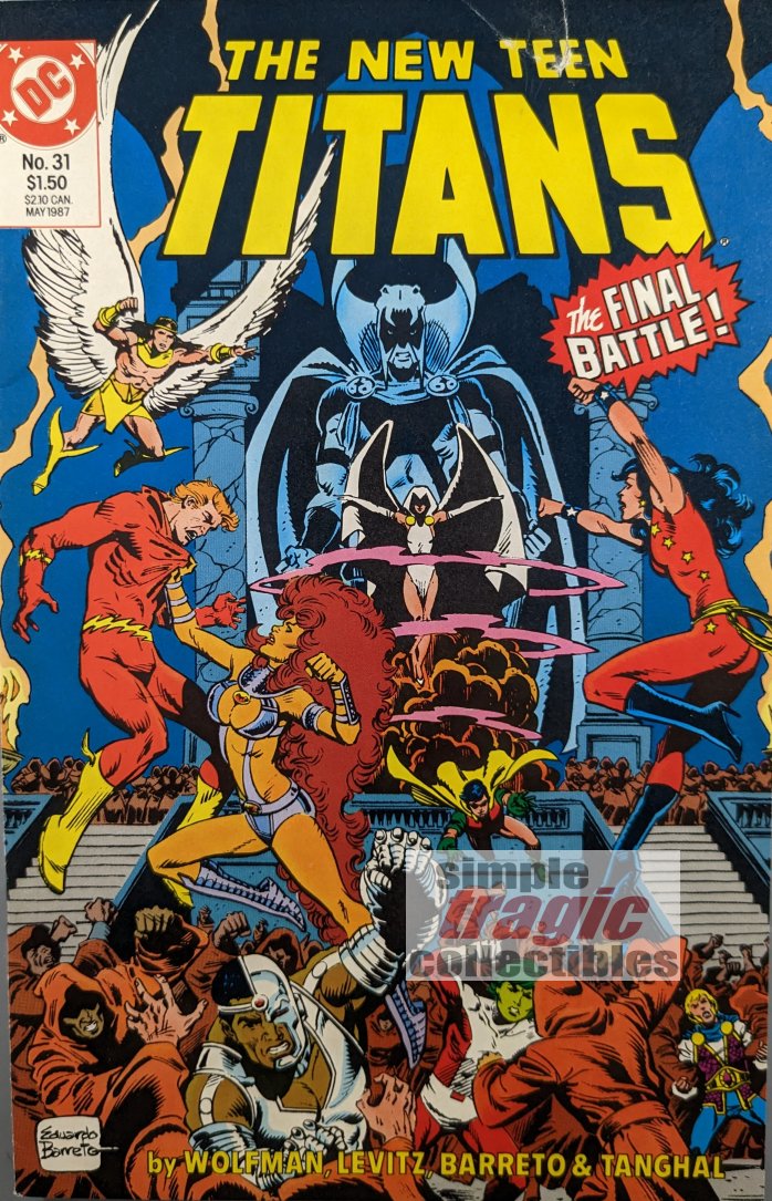 New Teen Titans #31 Comic Book Cover Art by Eduardo Barreto