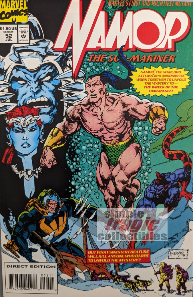 Namor The Sub-Mariner #52 Comic Book Cover Art