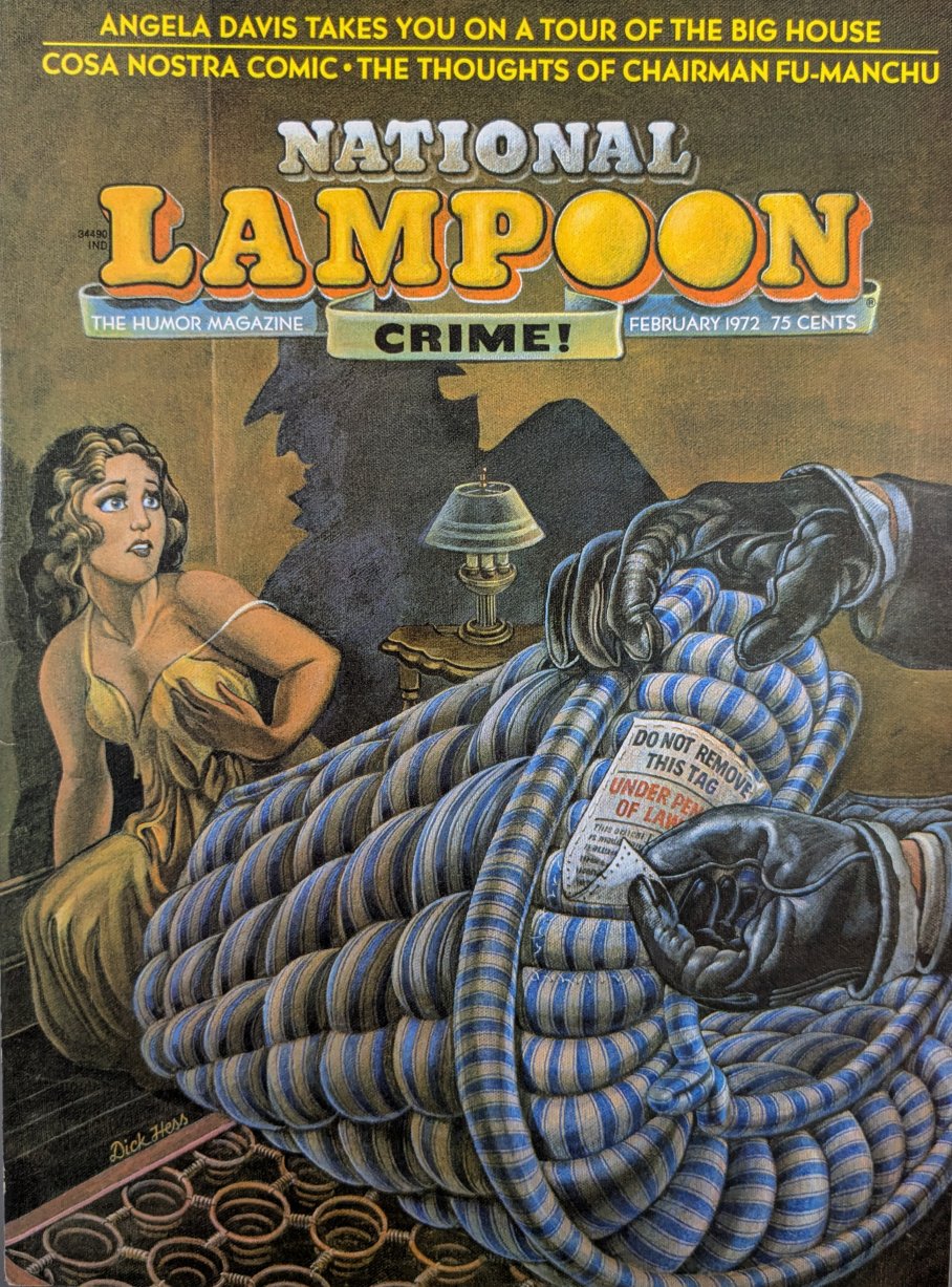 National Lampoon Magazine February, 1972 Cover Art by Dick Hess