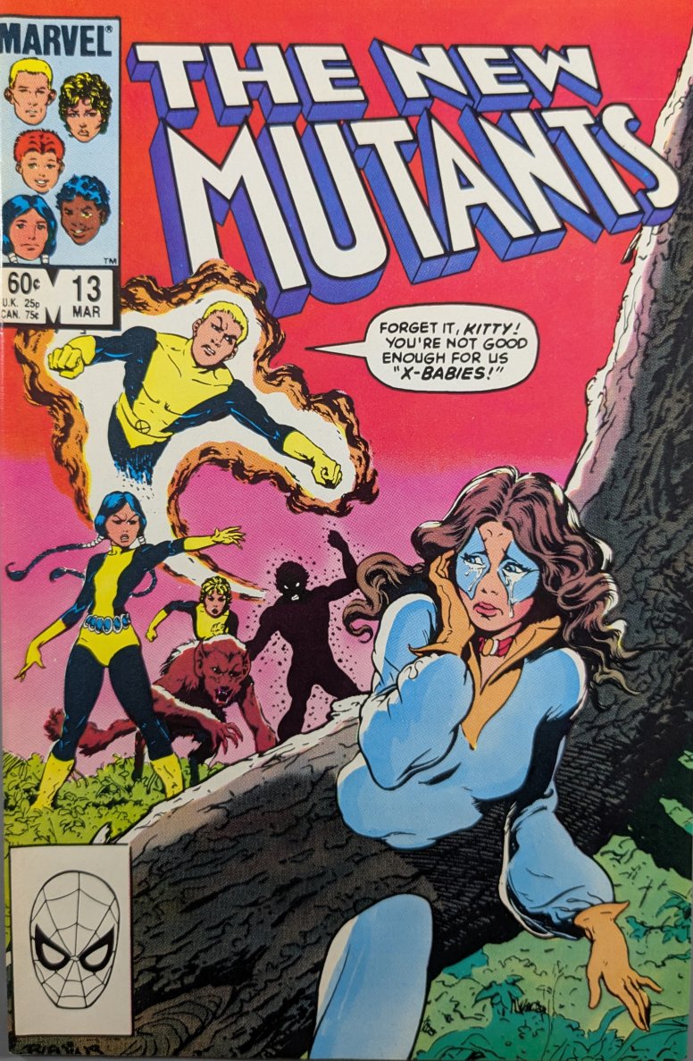 New Mutants #13 Comic Book Cover Art by Bret Blevins