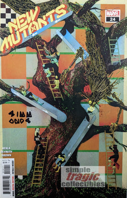 New Mutants #24 Comic Book Cover Art by Martin Simmonds