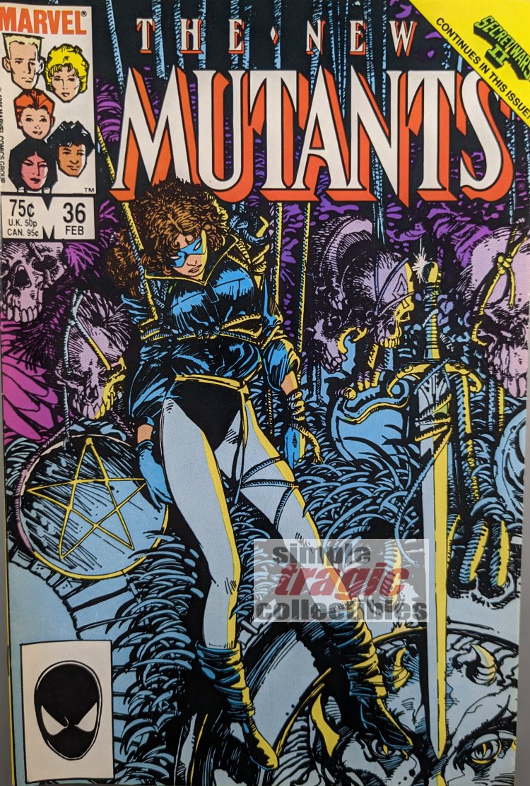 New Mutants #36 Comic Book Cover Art by Barry Windsor-Smith