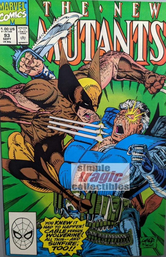 New Mutants #93 Comic Book Cover Art by Rob Liefeld and Todd McFarlane