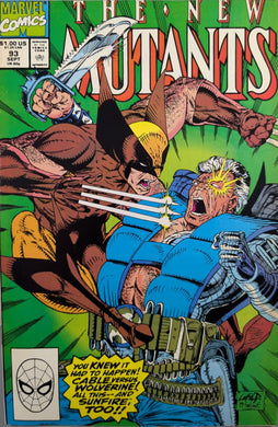 New Mutants #93 Comic Book Cover Art by Rob Liefeld and Todd McFarlane