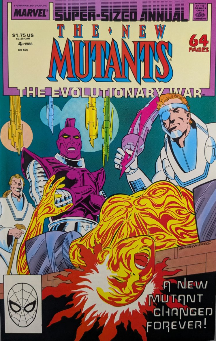 The New Mutants Annual #4 Comic Book Cover Art by June Brigman