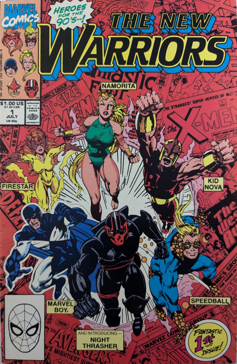 New Warriors #1 Comic Book Cover Art by Mark Bagley