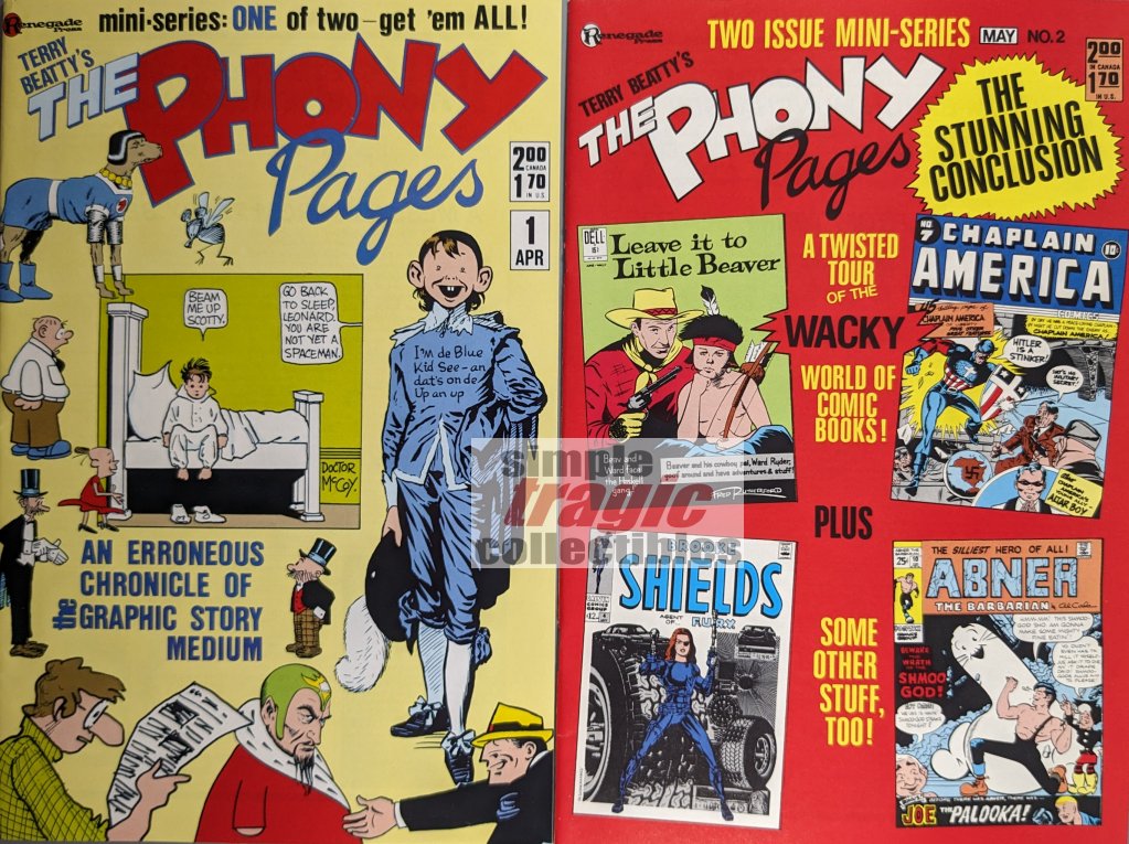 Terry Beatty's Phony Pages #1-2 Comic Book Cover Art by Terry Beatty