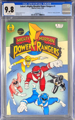 Saban's Mighty Morphin Power Rangers #1 CGC Comic Book Cover Art By Bret Blevins