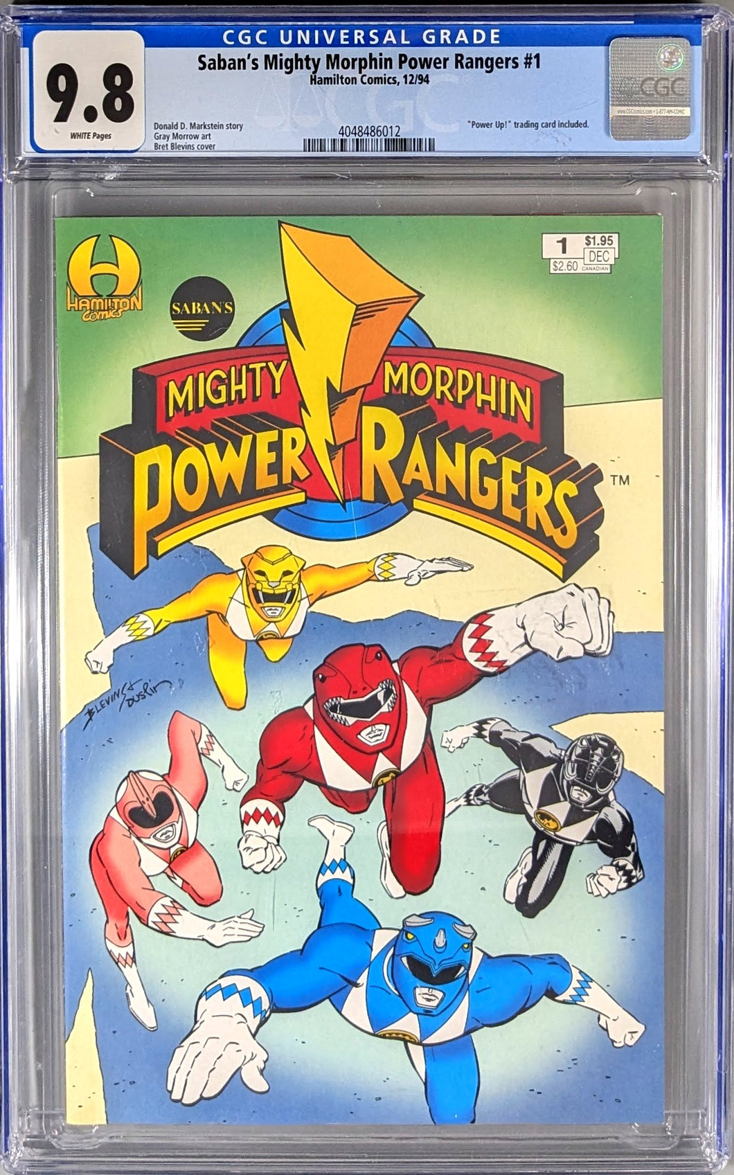 Saban's Mighty Morphin Power Rangers #1 CGC Comic Book Cover Art By Bret Blevins