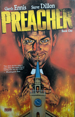 Preacher: Book One Trade Paperback Cover Art by Glenn Fabry