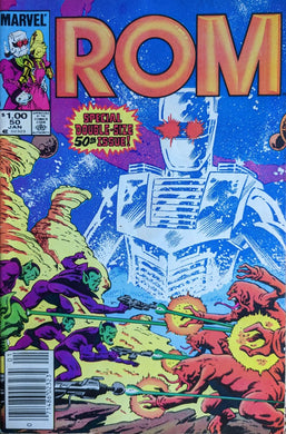 ROM #50 Comic Book Cover Art By Mike Zeck