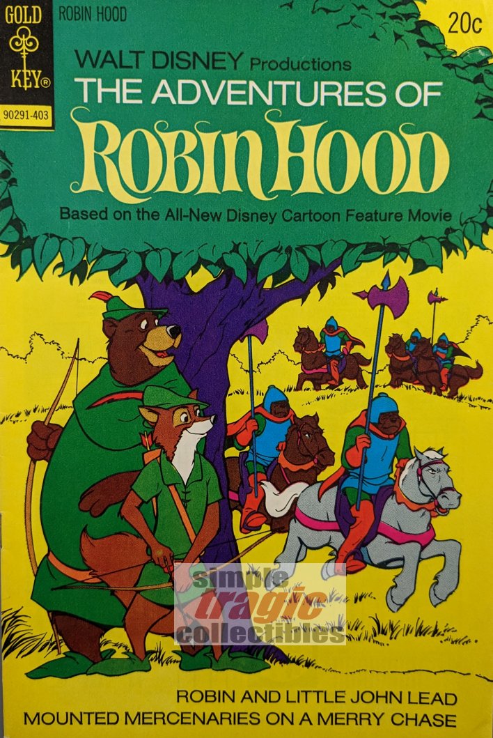 Walt Disney The Adventures Of Robin Hood #1 Comic Book Cover Art