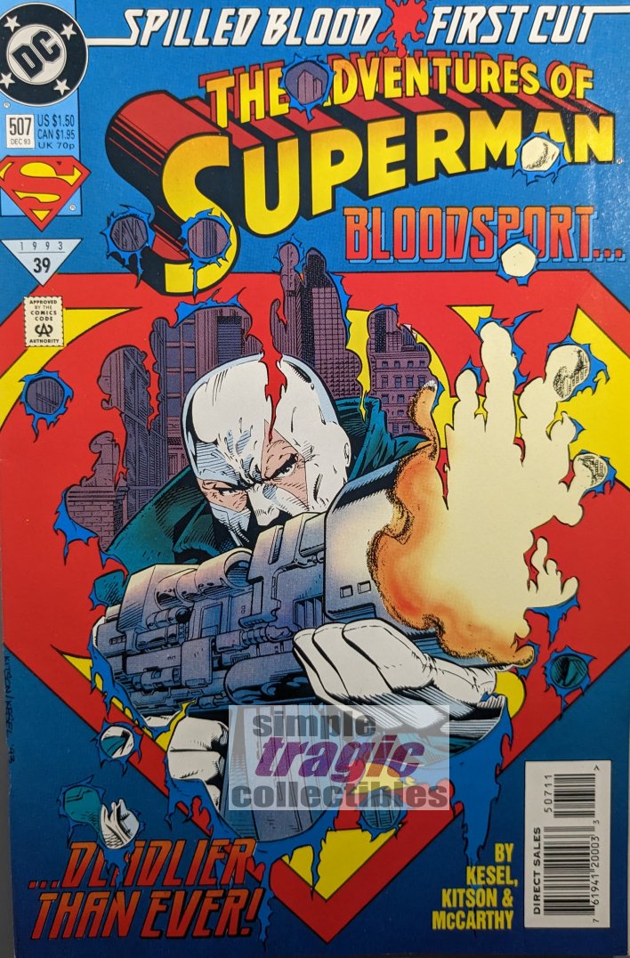 Adventures Of Superman #507 Comic Book Cover Art by Barry Kitson