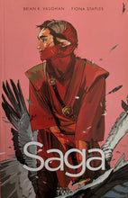 Load image into Gallery viewer, Saga Trade Paperback Volume Two Comic Book Cover Art by Fiona Staples
