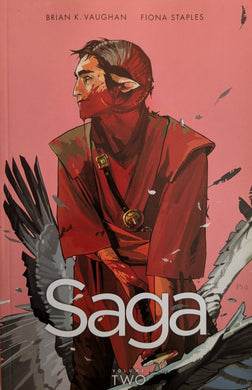 Saga Trade Paperback Volume Two Comic Book Cover Art by Fiona Staples
