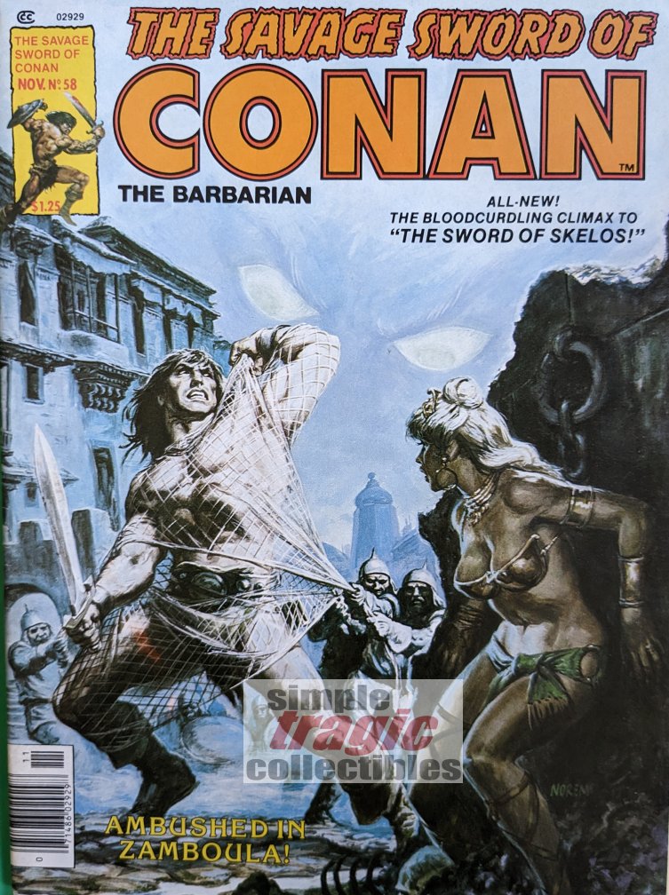 Savage Sword Of Conan #58 Magazine Cover Art by Earl Norem
