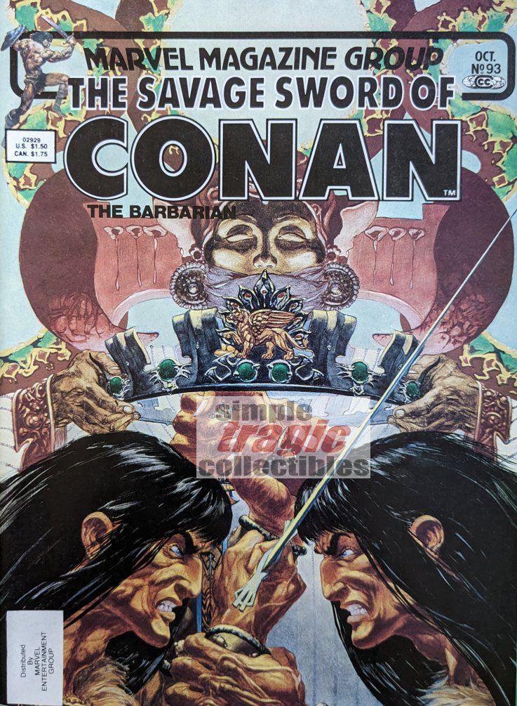 The Savage Sword Of Conan #93 Magazine Cover Art by Michael Kaluta