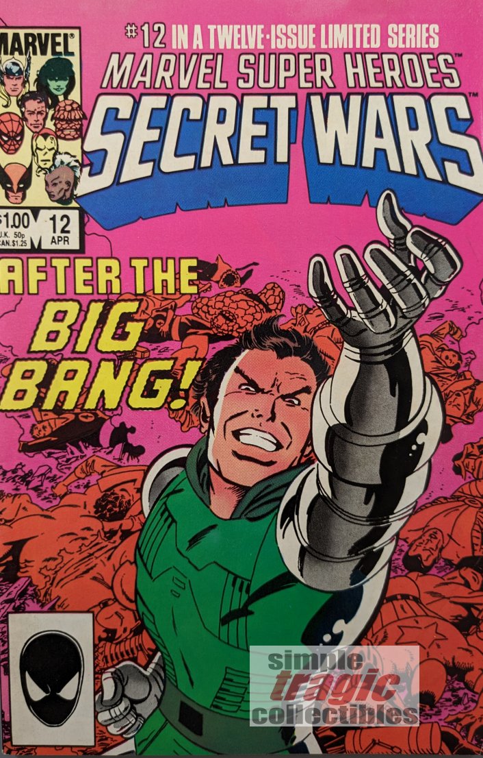 Marvel Super Heroes Secret Wars #12 Comic Book Cover Art by Mike Zeck