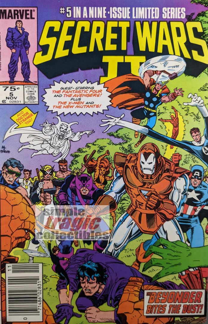 Secret Wars II #5 Comic Book Cover Art by Al Milgrom
