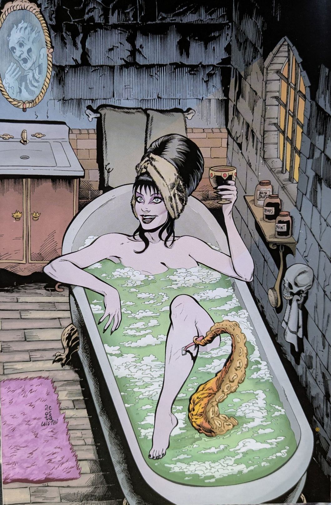 The Shape Of Elvira #1 Virgin Variant Cover N Comic Book Cover Art by Dave Acosta