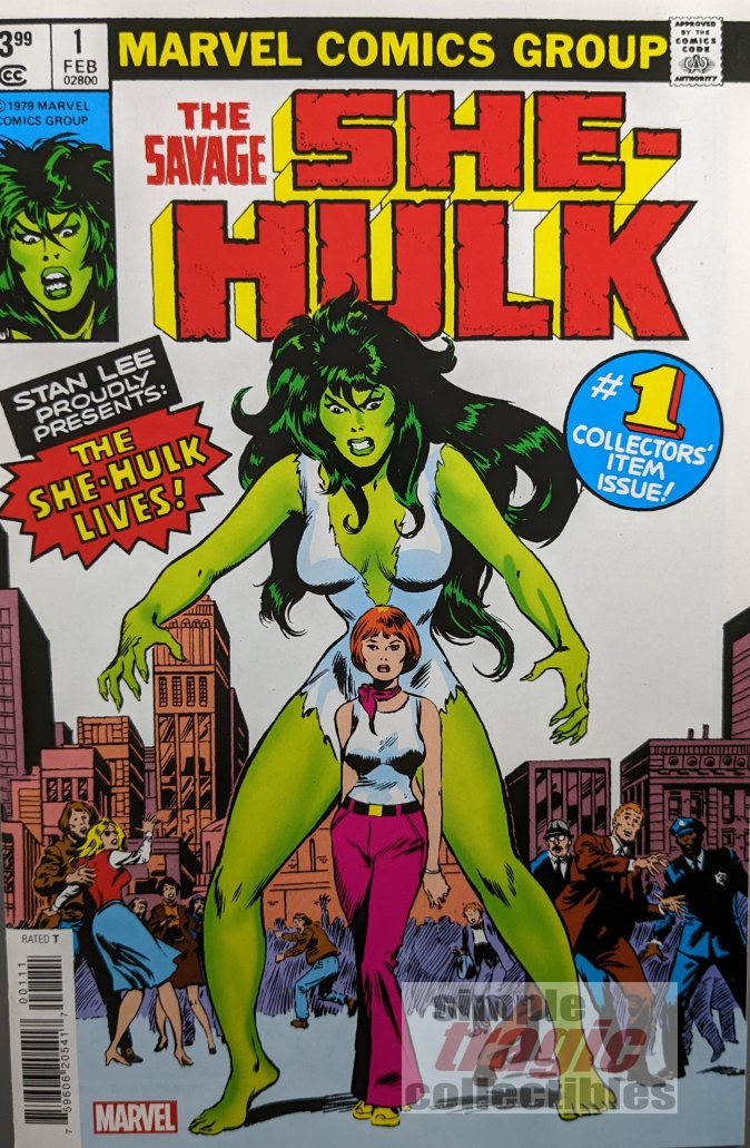 Savage She-Hulk #1 Facsimile Edition Comic Book Cover Art