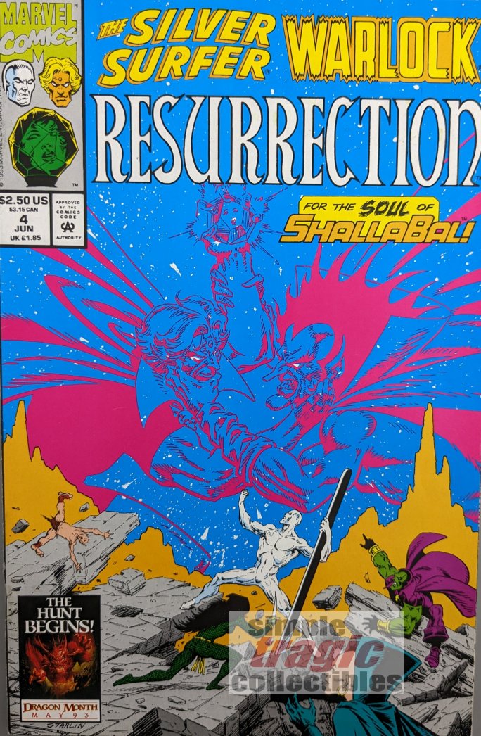 Silver Surfer / Warlock Resurrection #4 Comic Book Cover Art by Jim Starlin