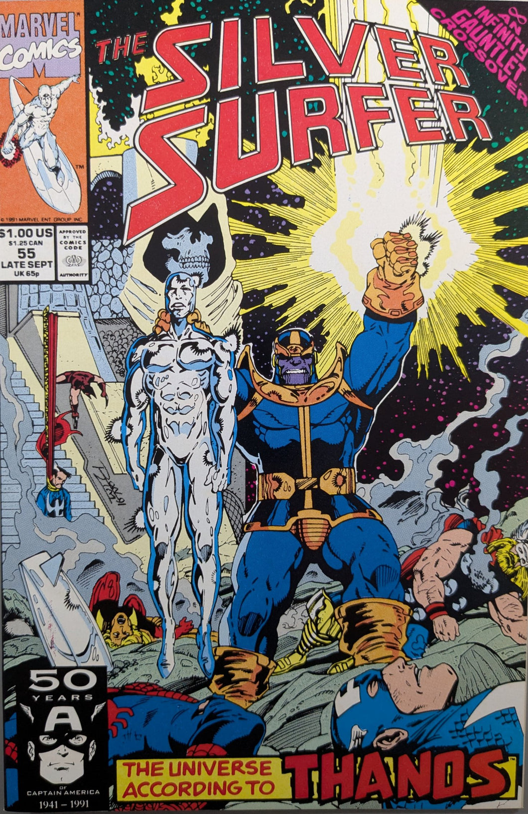 Silver Surfer #55 Comic Book Cover Art by Ron Lim