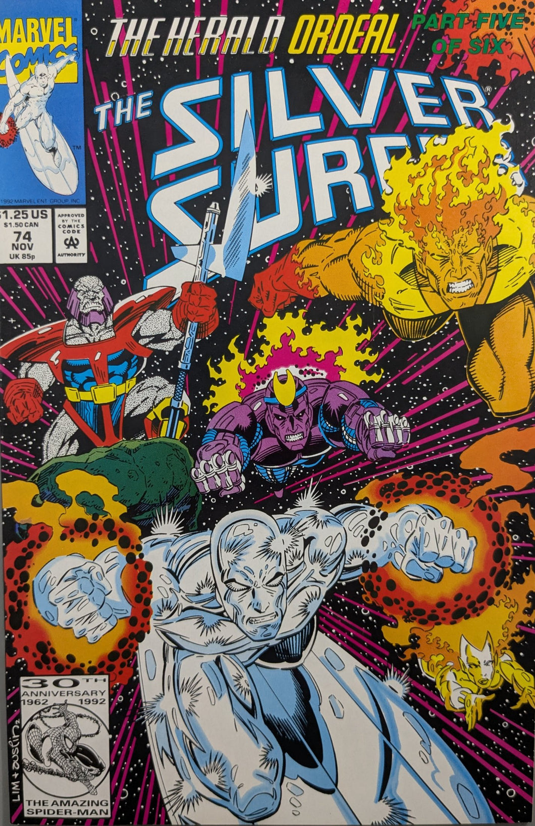 Silver Surfer #74 Comic Book Cover Art by Ron Lim