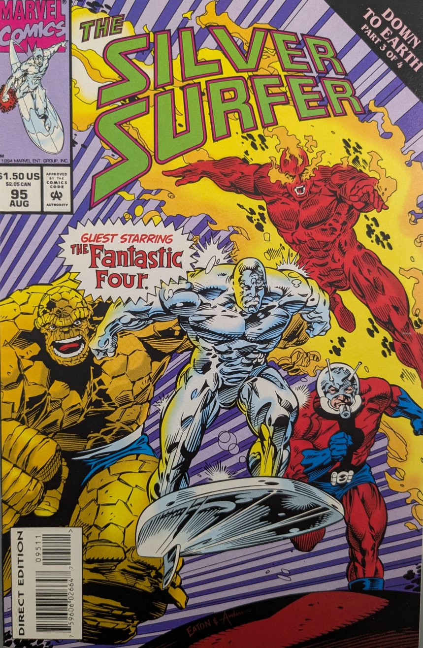 Silver Surfer #95 Comic Book Cover Art by Scot Eaton