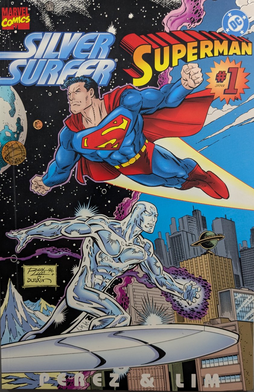 Silver Surfer / Superman #1 Comic Book Cover Art by Ron Lim